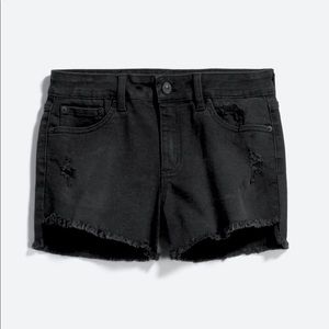 Just USA Faded Black Distressed Shorts